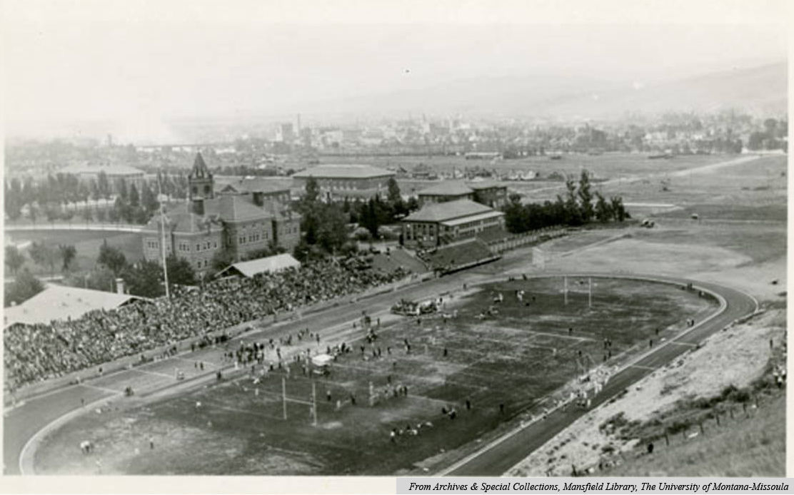 Football game on campus - date unknown